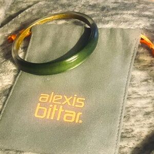 Alexis Bittar Olive Green Bangle